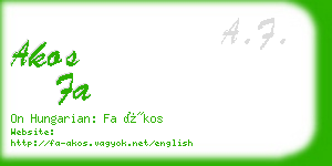 akos fa business card
